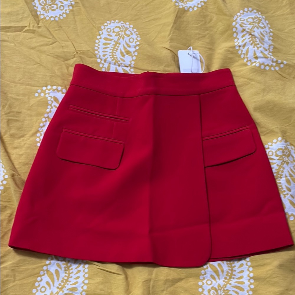 Shona Joy Roma Red Irena Wrap Mini Skirt